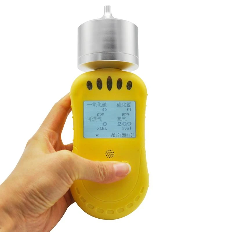 産業安全安全ポータブルO2、H2S、EX、COポンプ吸引ガス警告検出センサーアラーム警報検出器